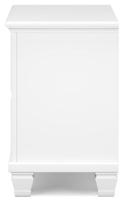 Cama Fortman King con paneles, cómoda y dos mesitas de noche