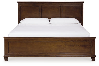 Cama King con paneles, tocador, espejo y mesita de noche Danabrin