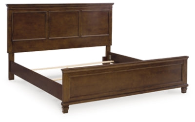 Cama King con paneles, tocador, espejo y mesita de noche Danabrin