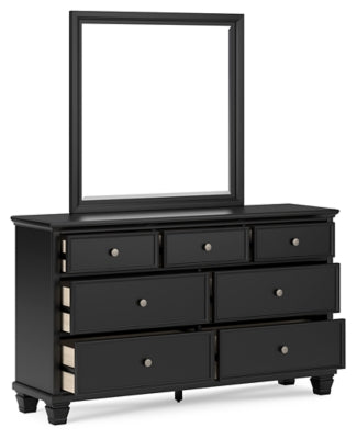Lanolee Queen Panel Bed, Dresser, Mirror and Nightstand