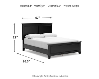 Cama Queen con paneles Lanolee
