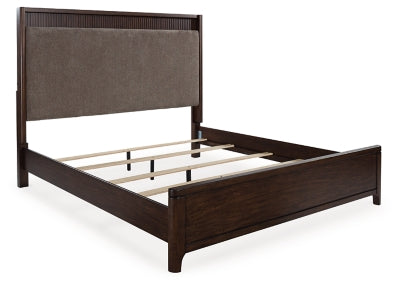 Cama tapizada con paneles Korestone King