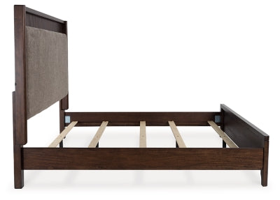 Cama tapizada con paneles Korestone King