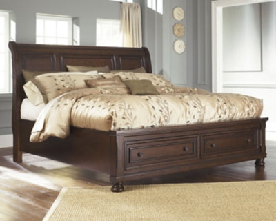 Porter King Sleigh Storage Bed, Dresser, Mirror, Chest and 2 Nightstands