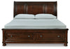 Porter California King Sleigh Bed and 2 Nightstands