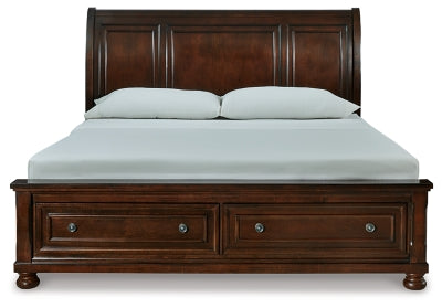 Cama tipo trineo Porter California King con almacenamiento
