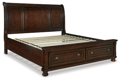 Porter King Sleigh Storage Bed, Dresser, Mirror, Chest and 2 Nightstands