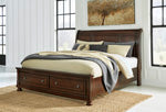 Cama tipo trineo Porter California King con almacenamiento