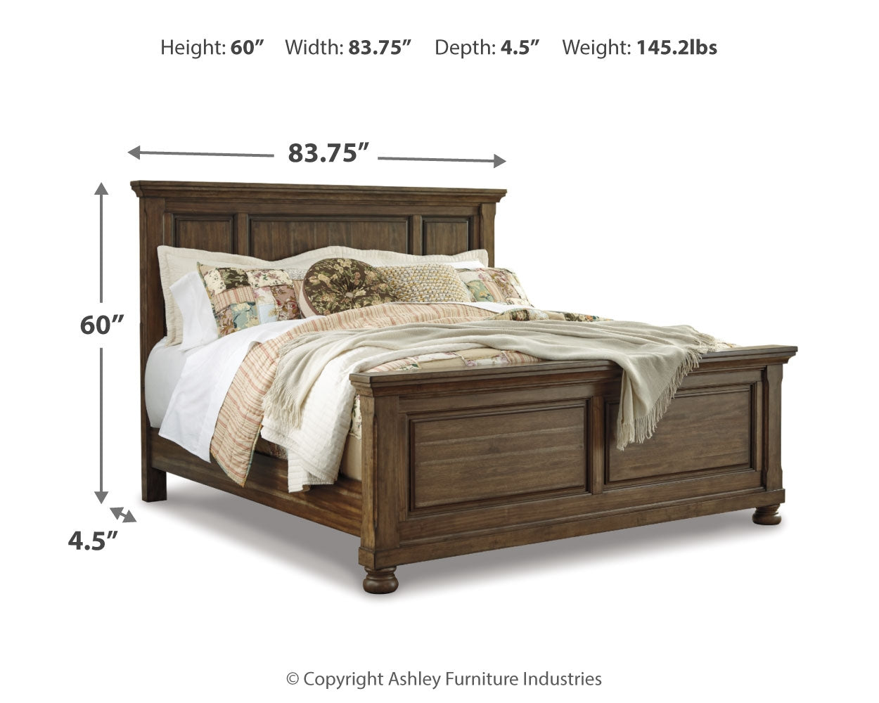 Flynnter King/California King Panel Headboard