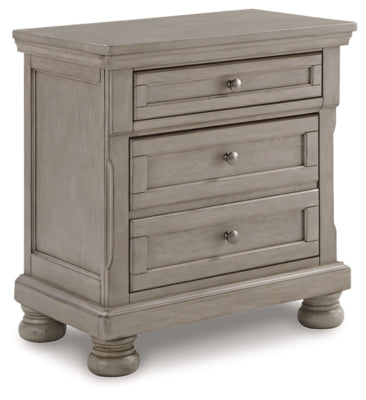 Lettner King Panel Bed with Dresser, Mirror and Nightstand