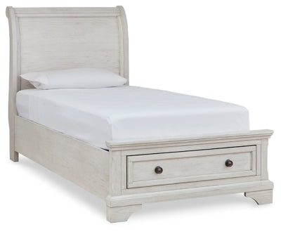 Robbinsdale Twin Storage Bed, Dresser, Mirror and Nightstand