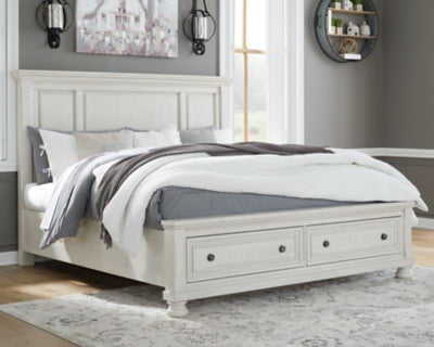 Cama King con almacenaje y dos mesitas de noche Robbinsdale