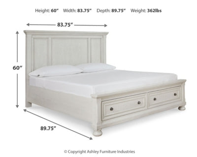 Cama Robbinsdale King con almacenamiento y paneles