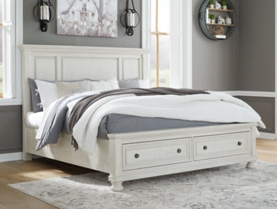 Cama Robbinsdale King con almacenamiento y paneles