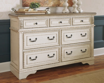 Realyn King Storage Bed, Dresser and Nightstand