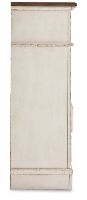 Realyn Full Upholstered Panel Bed, Dresser, Mirror, Chest and 2 Nightstands