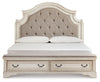 Cama tapizada con almacenaje Realyn King