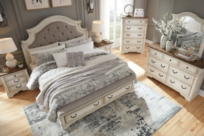 Realyn California King Upholstered Storage Bed