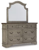 Lodenbay Queen Upholstered Panel Bed, Dresser, Mirror, Chest and Nightstand