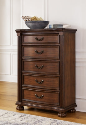 Lavinton Queen Poster Bed, Dresser, Mirror, Chest and Nightstand