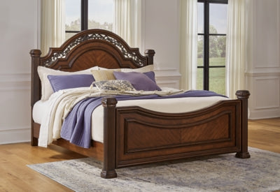 Lavinton King Poster Bed, Dresser, Mirror and Nightstand