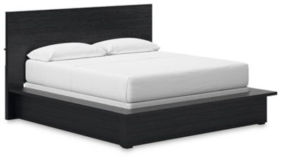 Cama California King con paneles, tocador y espejo Londer