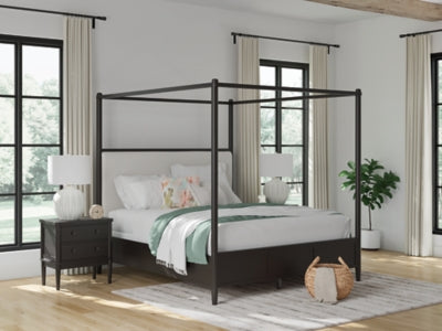 Portdown California King Upholstered Canopy Bed
