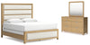 Rencott King Upholstered Bed, Dresser and Mirror