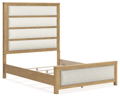 Rencott Queen Upholstered Bed, Dresser and Mirror