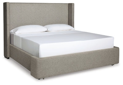 Cama Queen tapizada con almacenaje Fawnburg