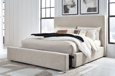 Cama Queen tapizada con almacenaje Kristiland