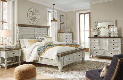 Havalance California King Poster Bed with 2 Storage Drawers