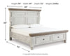 Havalance Queen Poster Bed with 2 Storage Drawers