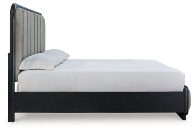 Cama tapizada Rowanbeck California King con paneles