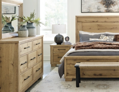 Cama Queen con paneles Galliden