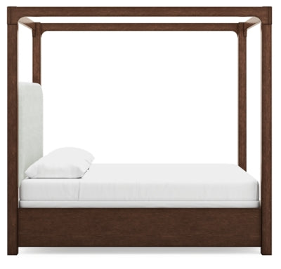 Breckington Queen Upholstered Canopy Bed