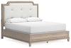 Cama Jorlaina California King con paneles tapizados