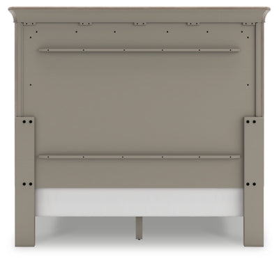 Cama tipo trineo Lexorne Queen, tocador y espejo