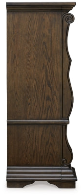 Maylee Queen Upholstered Bed, Dresser, Chest and Nightstand