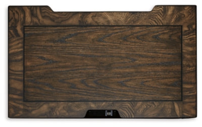 Cama King tapizada Maylee, tocador, espejo, cómoda y dos mesitas de noche