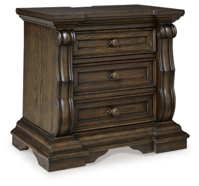 Maylee King Upholstered Bed, Dresser, Mirror and 2 Nightstands