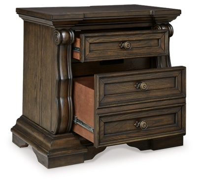 Maylee King Upholstered Bed, Dresser, Mirror and 2 Nightstands
