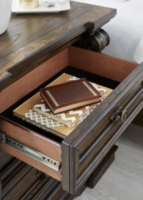 Maylee Queen Upholstered Bed, Dresser, Chest and Nightstand