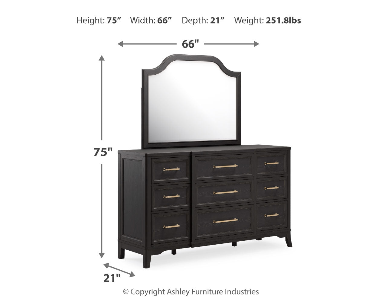 Welltern Dresser and Mirror
