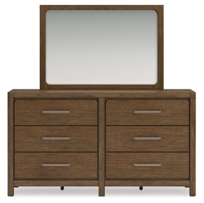 Cabalynn King Upholstered Bed, Dresser and Mirror