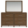 Cabalynn King Upholstered Bed, Dresser and Mirror