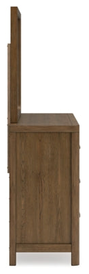 Cabalynn King Upholstered Bed, Dresser and Mirror