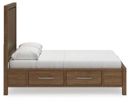 Cama Queen Cabalynn con paneles y almacenamiento