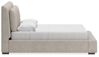 Cabalynn Queen Upholstered Bed, Dresser and Mirror