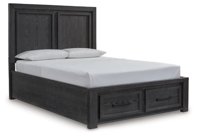 Cama Queen Foyland con almacenamiento y paneles